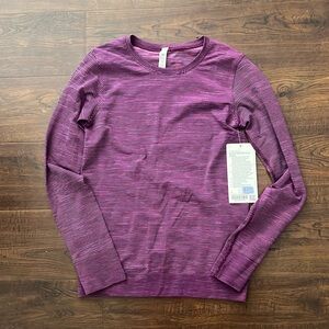 Lululemon Long sleeve Purple Black Stripe Relaxed Shirt